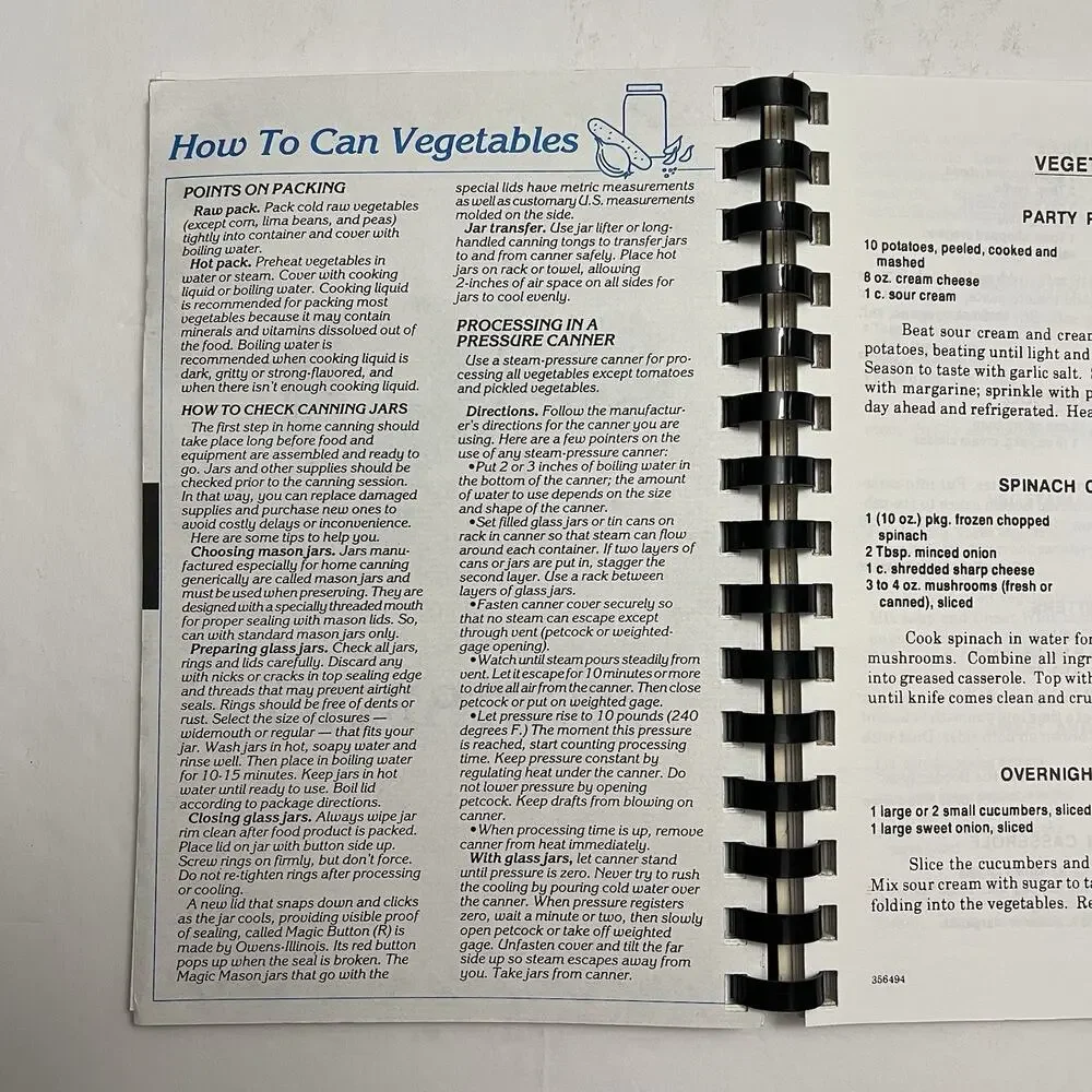 Vtg 90s Potluck at the Pines Cookbook Timber Charity Com Spring Hill FL 1994